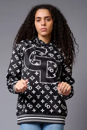 GDPrinted Black Hoodie for Women