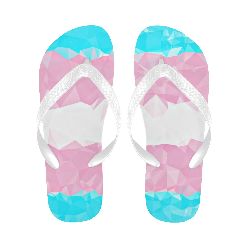 Geometric Trans Pride Unisex Flip Flops