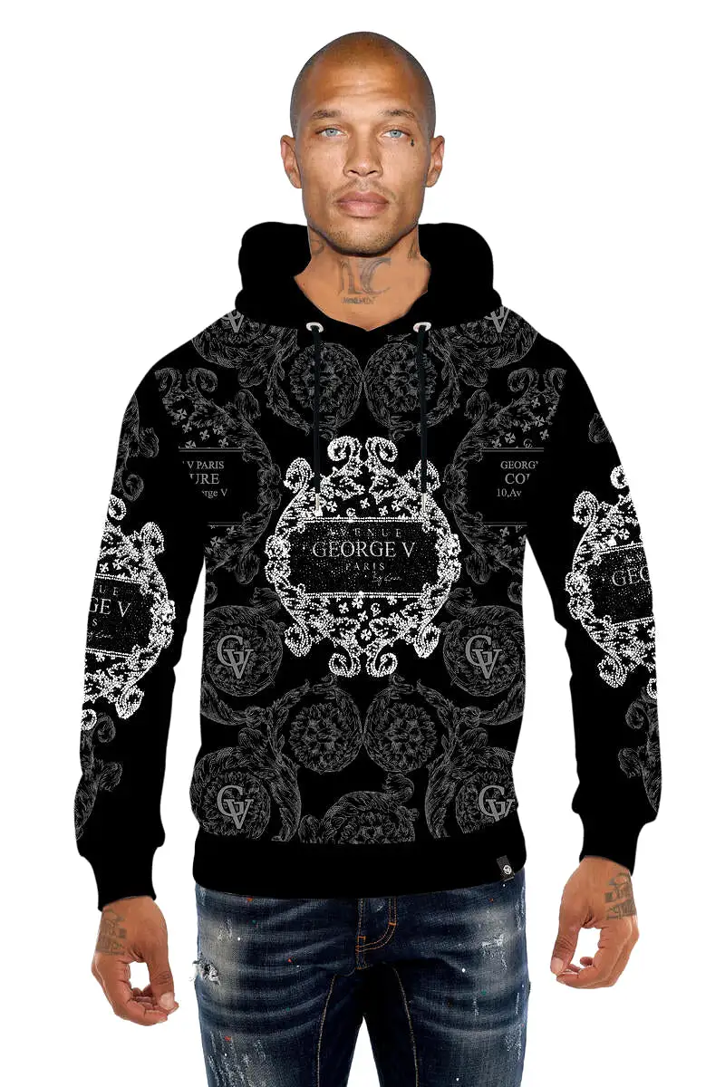 George V Paris All over Hoodie (Black)