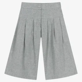 Girls Grey Cotton Culottes