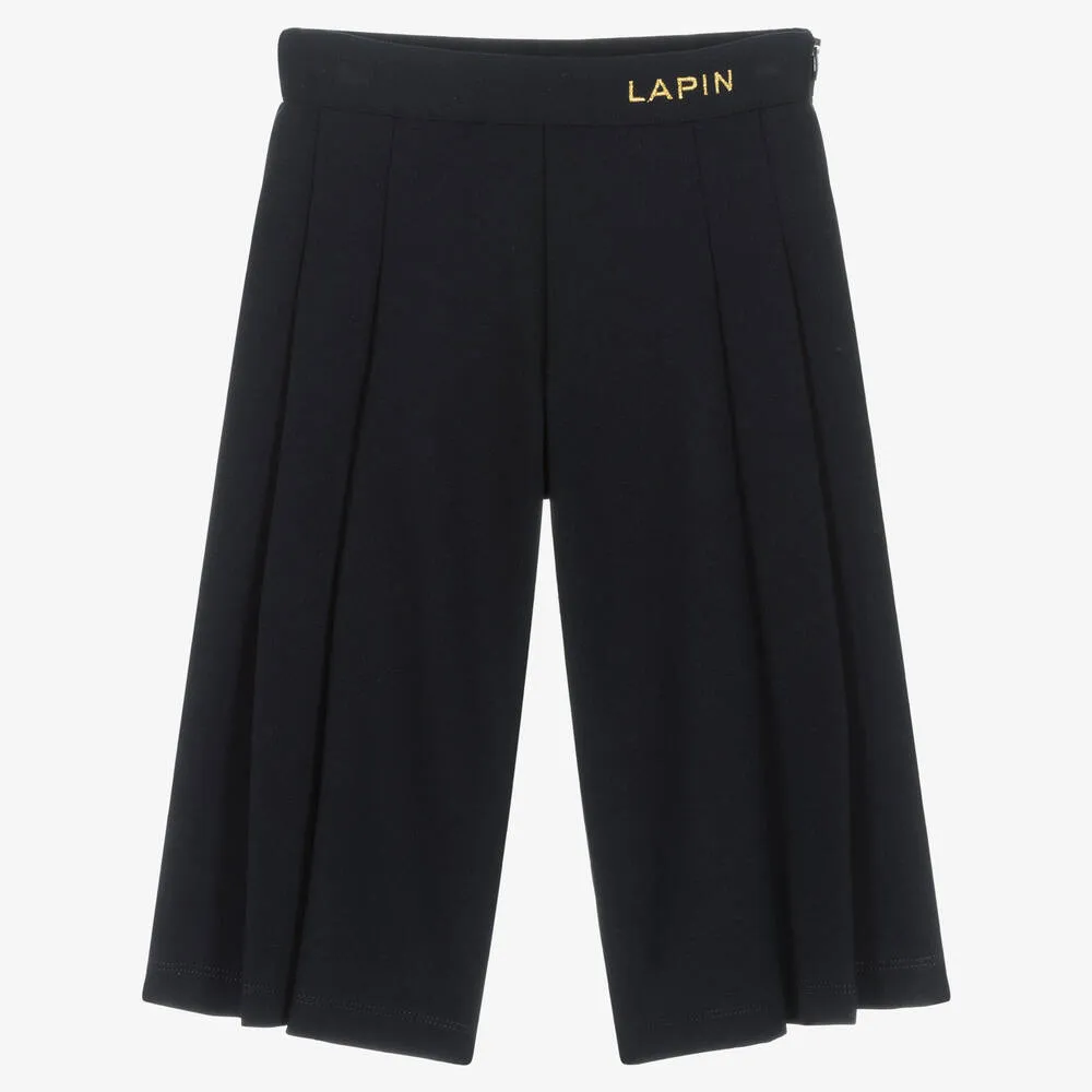 Girls Navy Blue Jersey Culottes