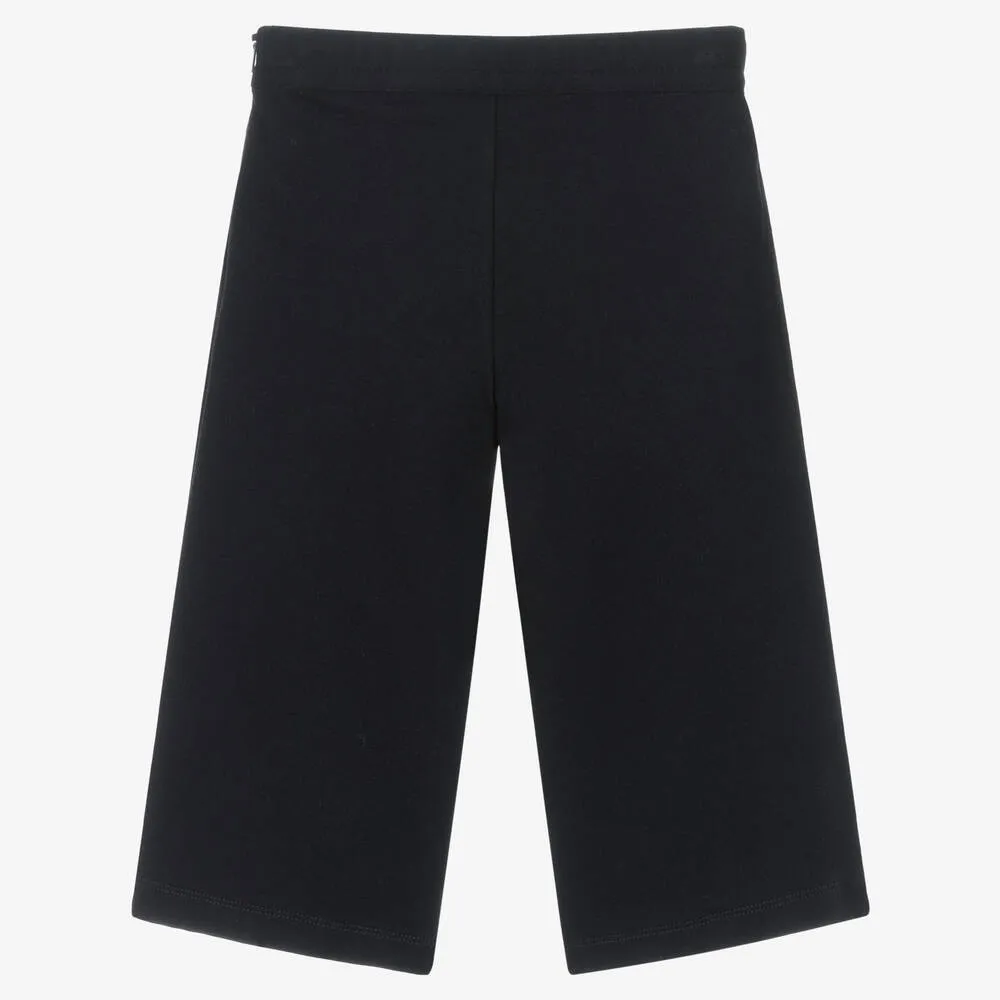 Girls Navy Blue Jersey Culottes