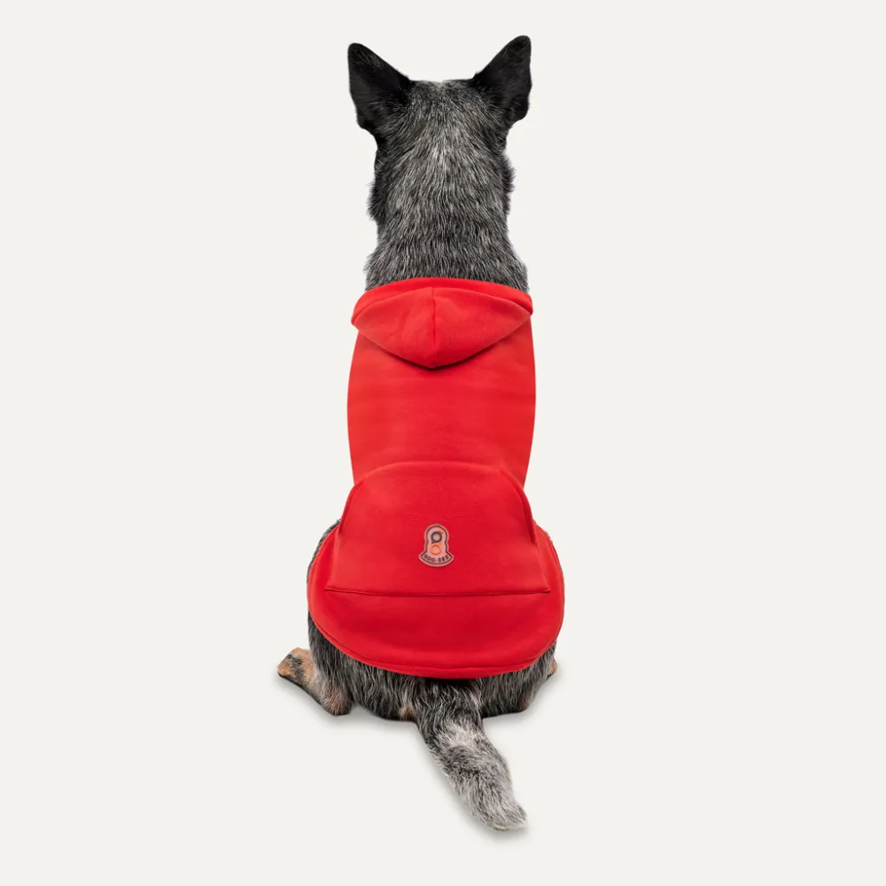 Gooeez Kangaroo Fleece Hoodie XS Red/Black