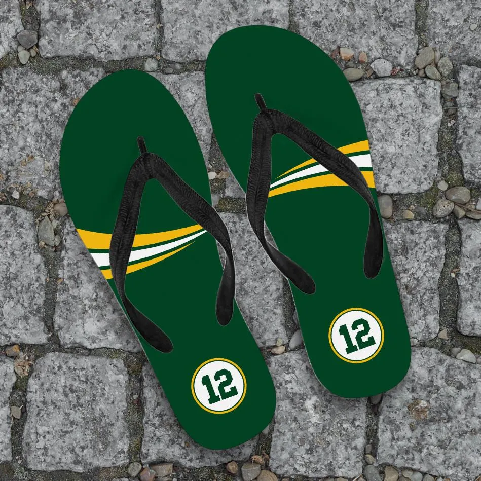 Green Bay 12 Sports Flip Flops