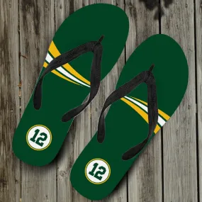 Green Bay 12 Sports Flip Flops