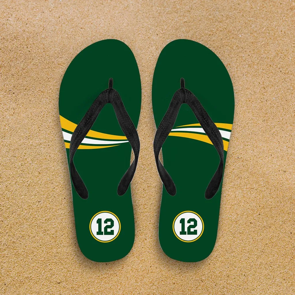 Green Bay 12 Sports Flip Flops