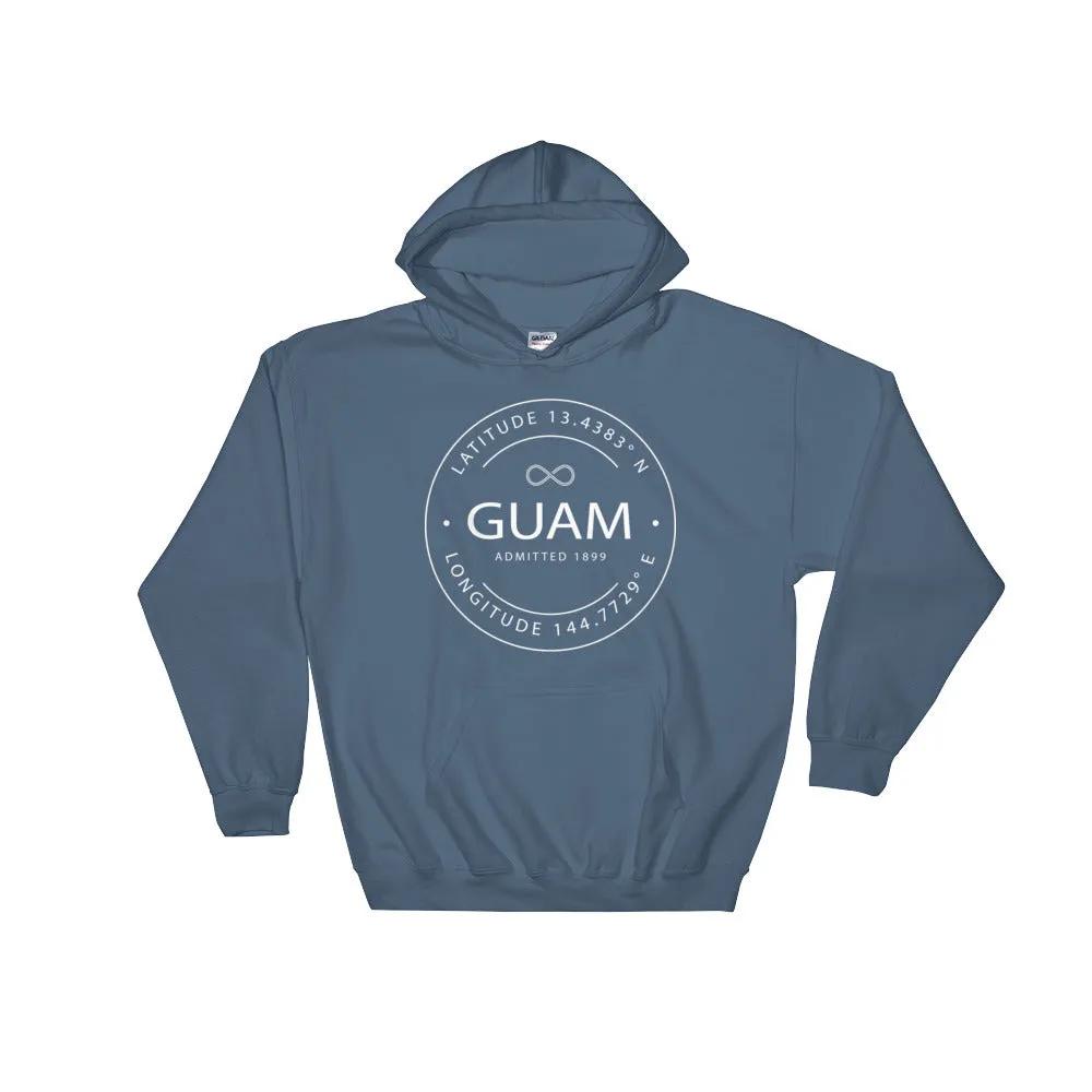 Guam - Hooded Sweatshirt - Latitude & Longitude