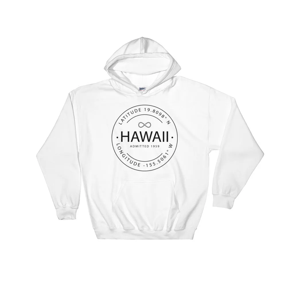 Hawaii - Hooded Sweatshirt - Latitude & Longitude