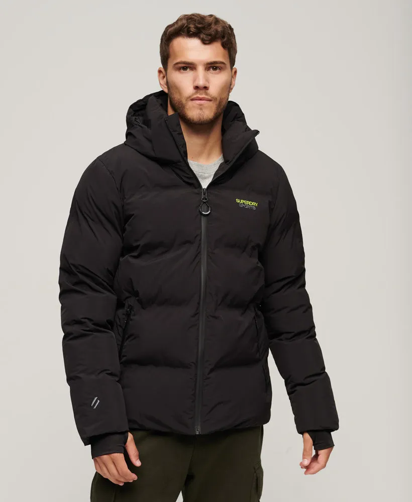 Hooded Boxy Puffer Jacket | Black