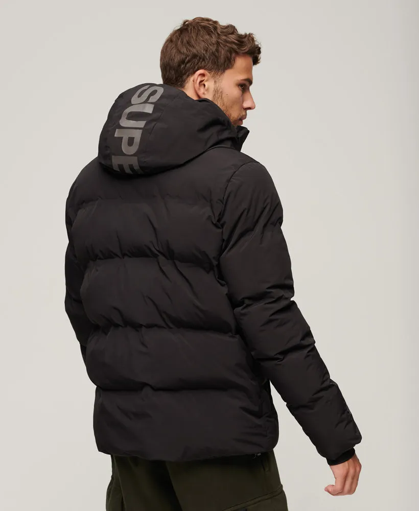 Hooded Boxy Puffer Jacket | Black