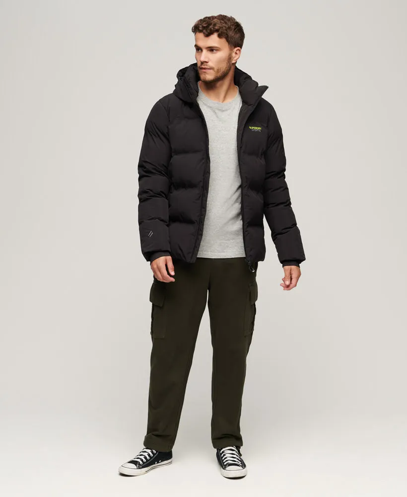 Hooded Boxy Puffer Jacket | Black