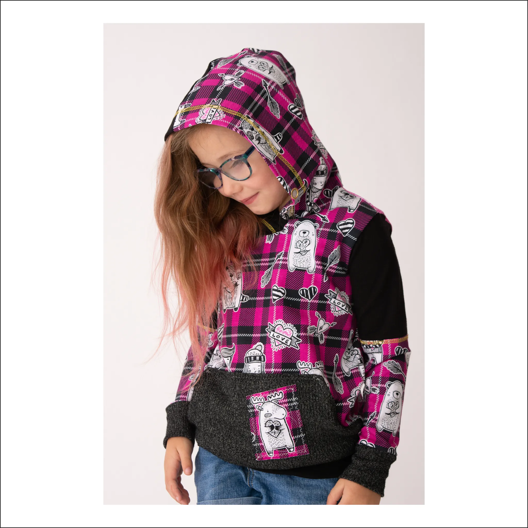 Hoodsport Hoodie | Baby to Big Kid Sizes 6M - 14 | Beginner Level Sewing Pattern