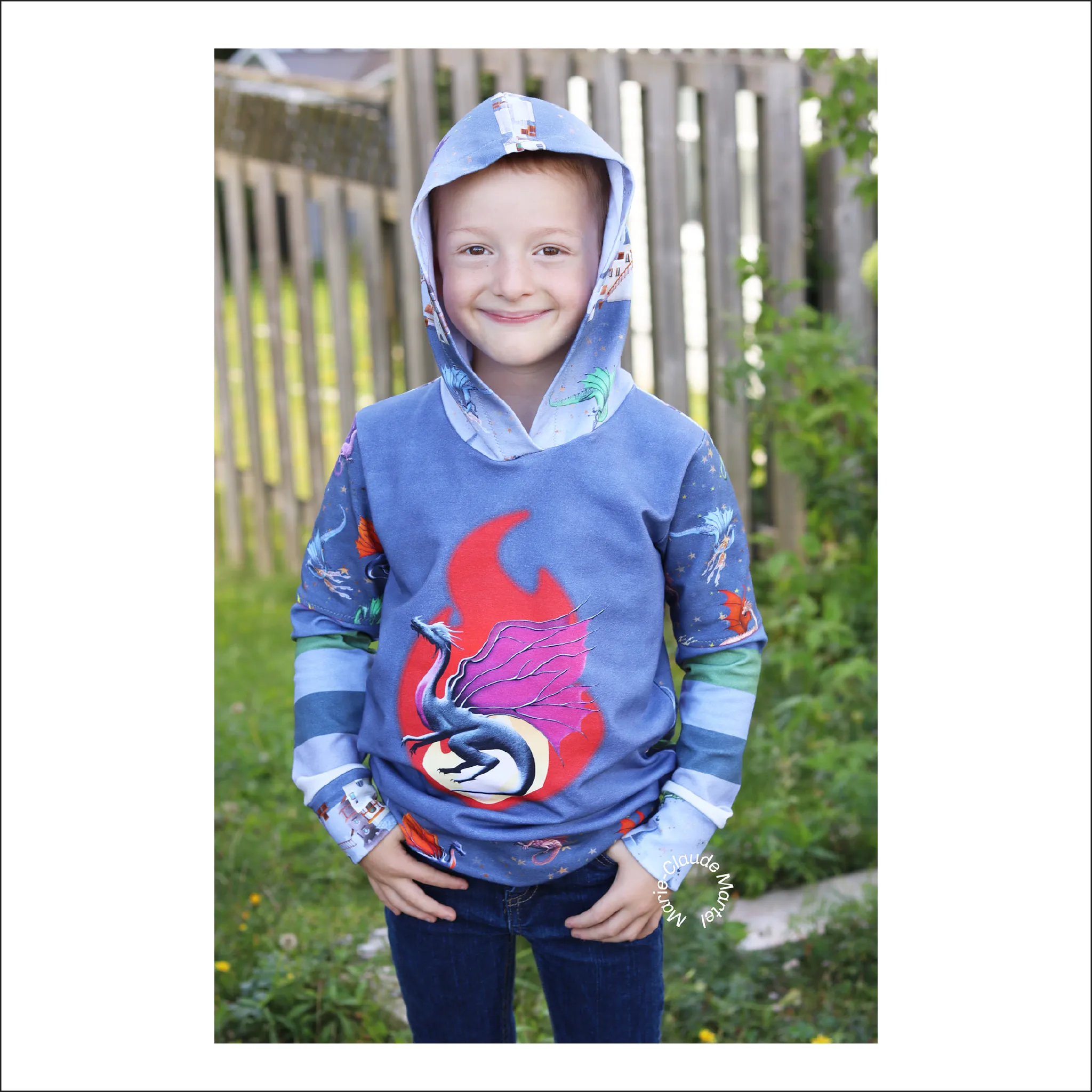 Hoodsport Hoodie | Baby to Big Kid Sizes 6M - 14 | Beginner Level Sewing Pattern