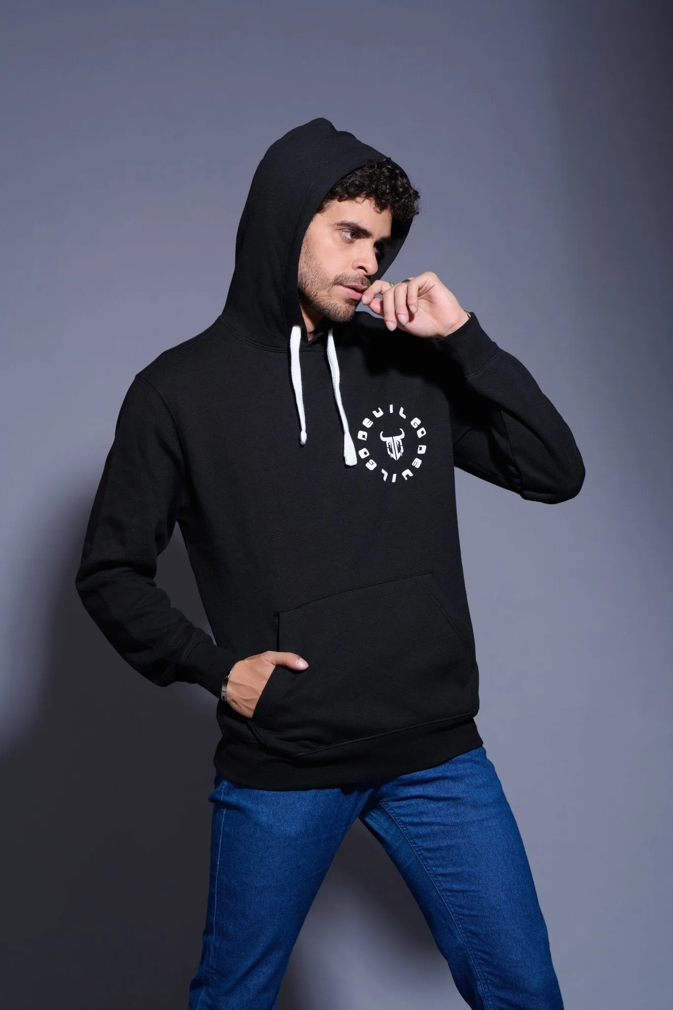 I'm Funking Dope Printed Black Hoodie for Men