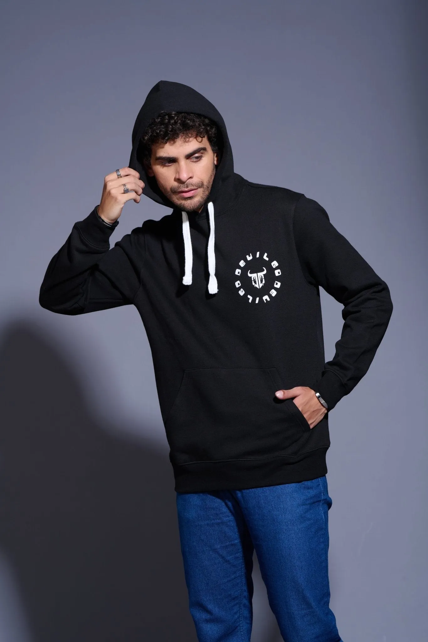 I'm Funking Dope Printed Black Hoodie for Men