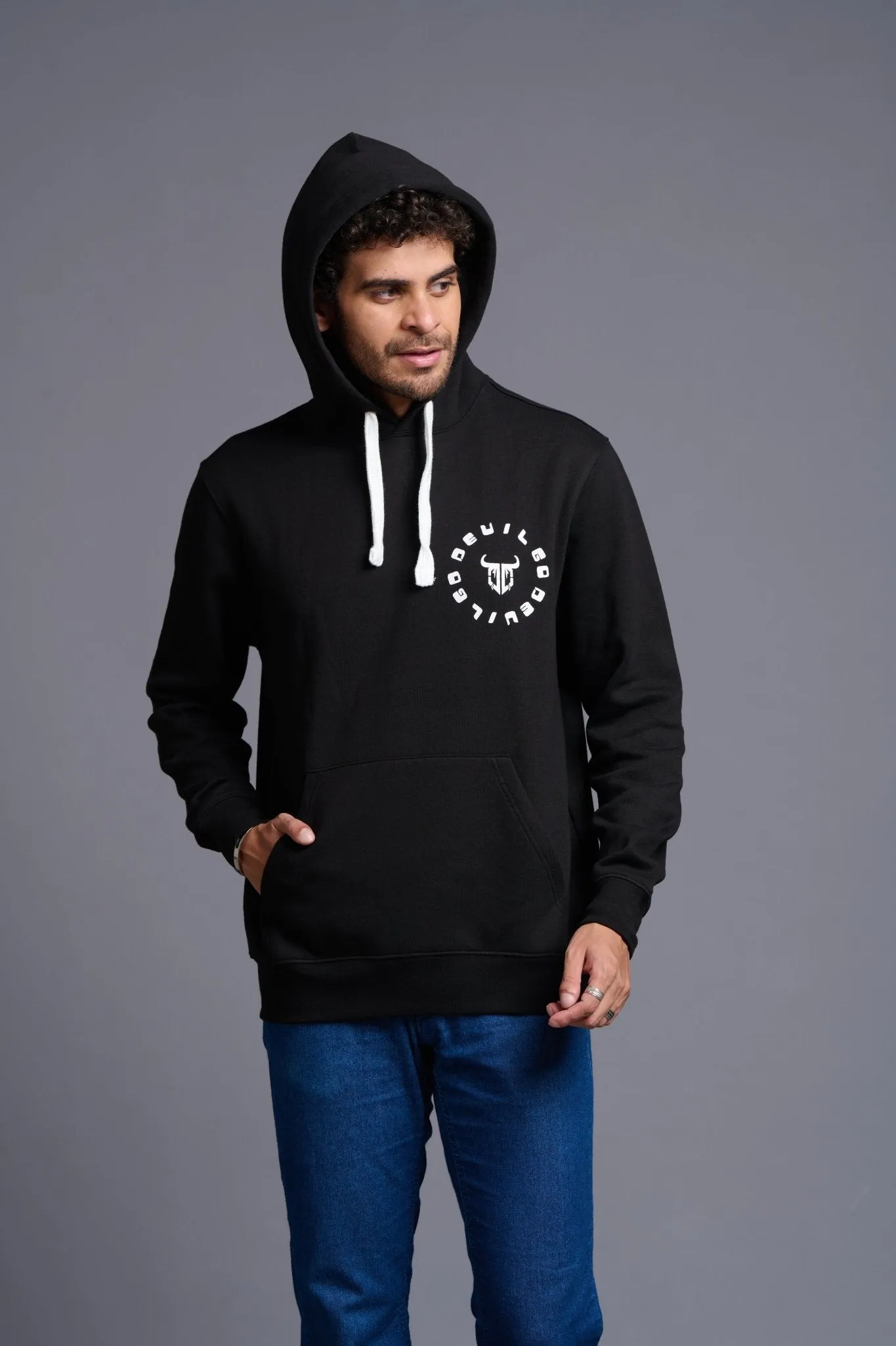 I'm Funking Dope Printed Black Hoodie for Men