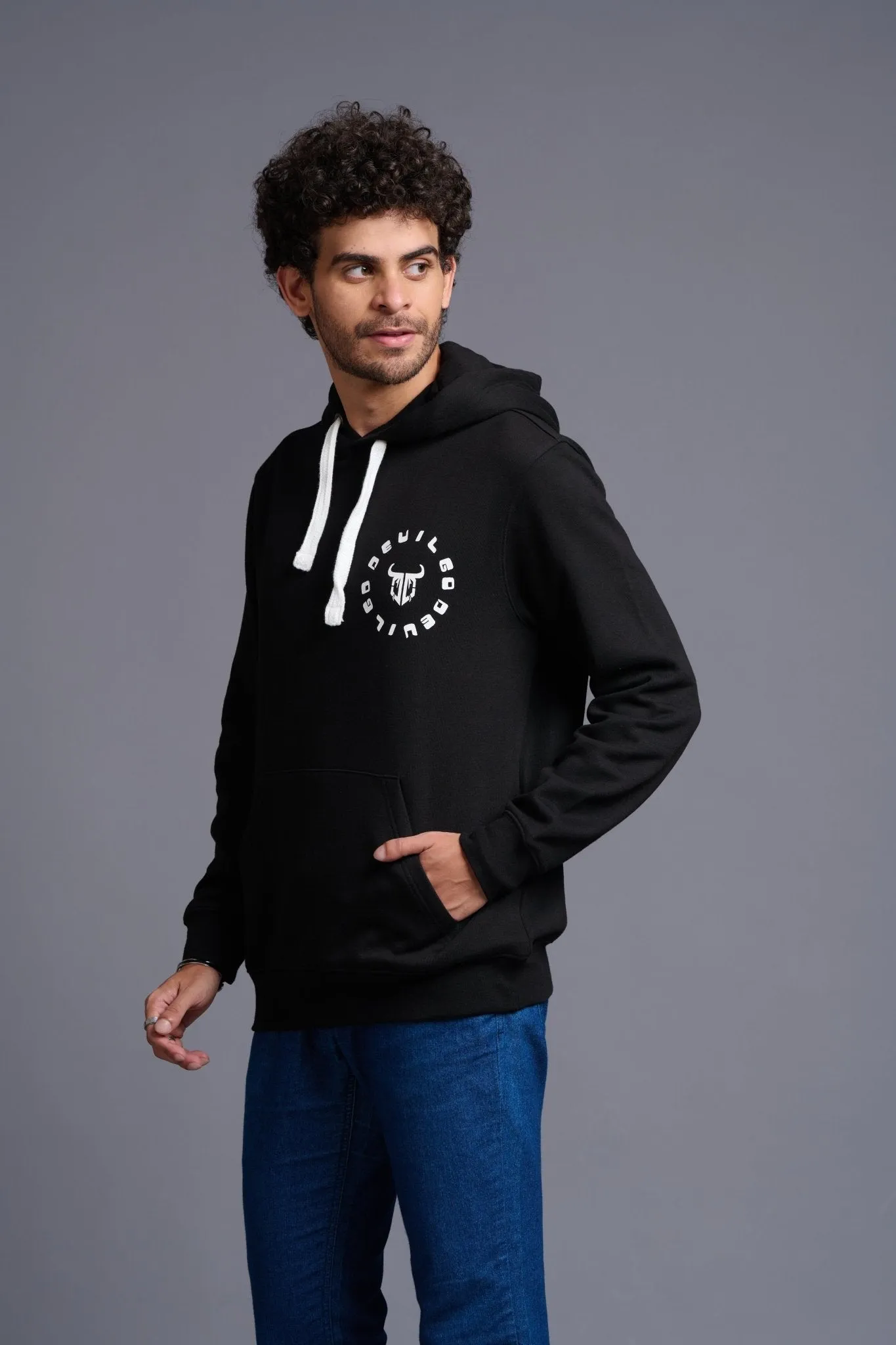 I'm Funking Dope Printed Black Hoodie for Men