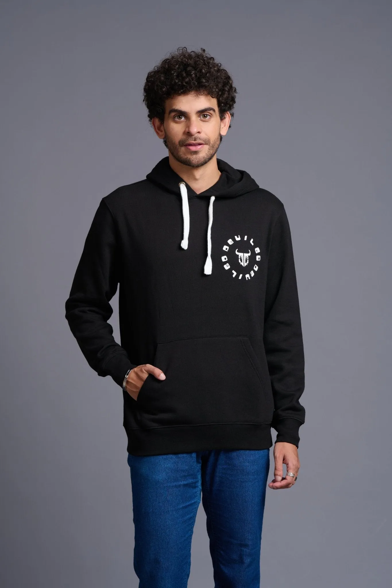 I'm Funking Dope Printed Black Hoodie for Men