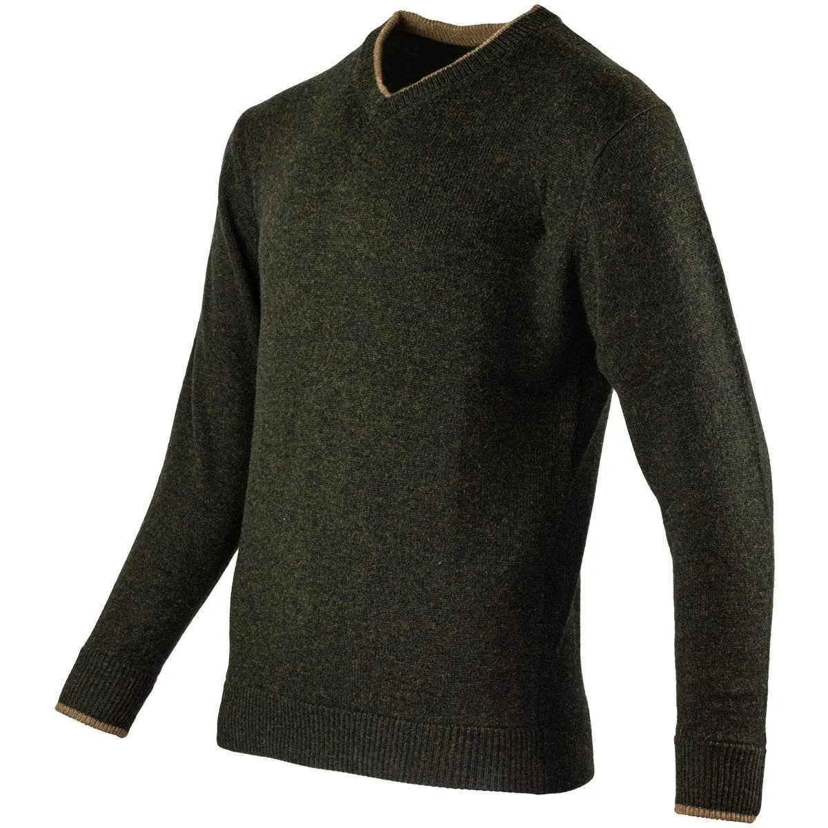 Jack Pyke Ashcombe V-Neck Pullover Dark Olive