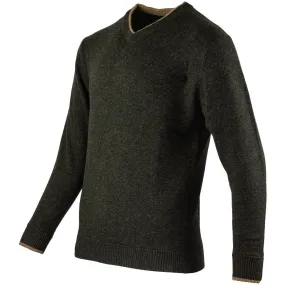 Jack Pyke Ashcombe V-Neck Pullover Dark Olive