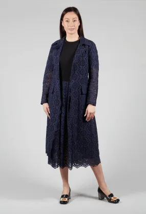 Jacket Wrap Dress in Blue