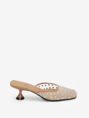 Jeffrey campbell - Sabot in tessuto a rete con strass modello Ensue-Msj