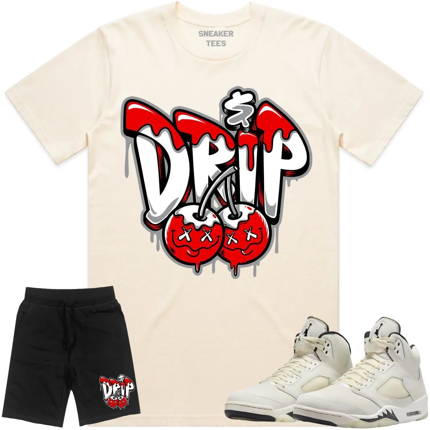 Jordan 5 Sail 5s Sneaker Outfit - RED MONEY DRIP