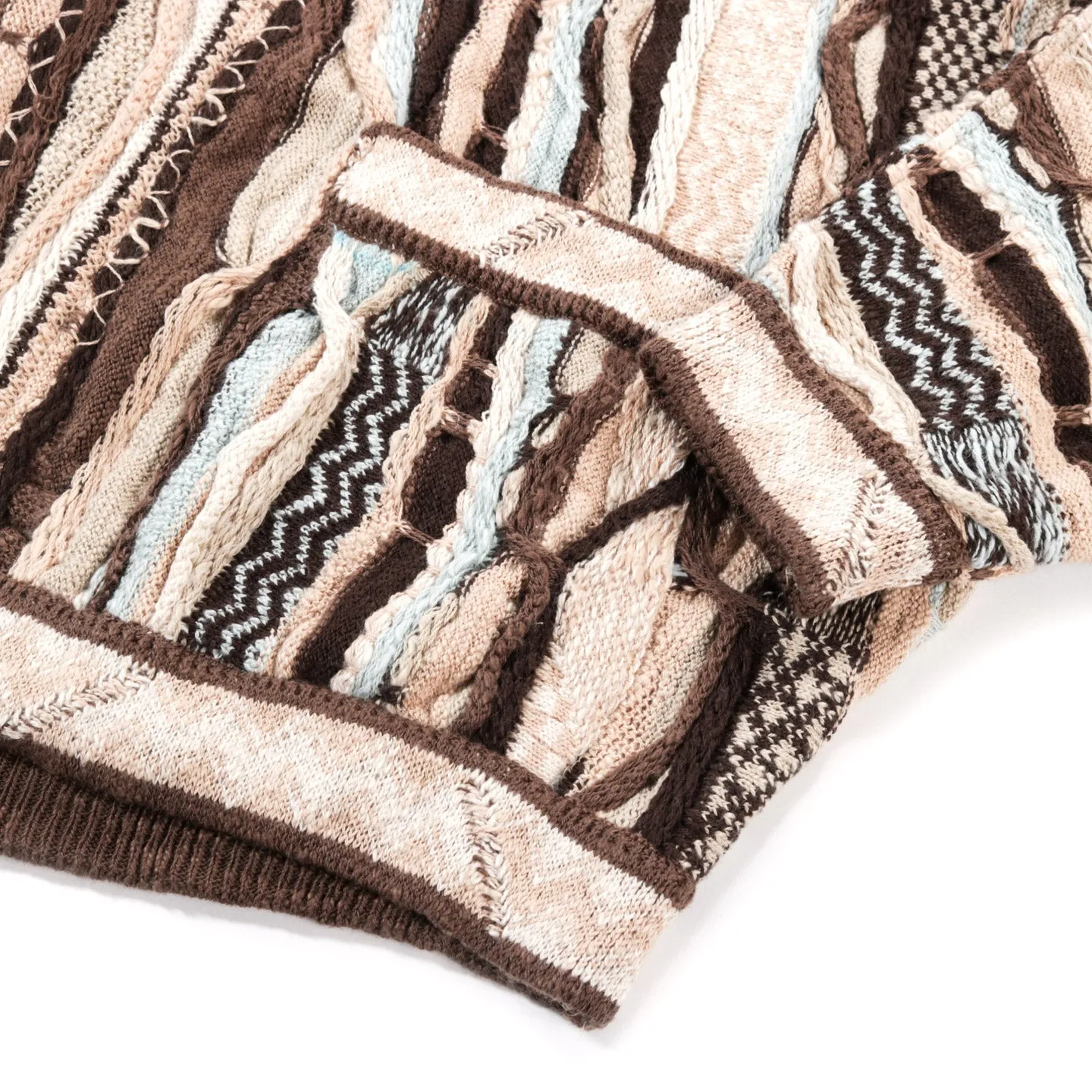 KAPITAL 7G KNIT GAUDY CARDIGAN BROWN