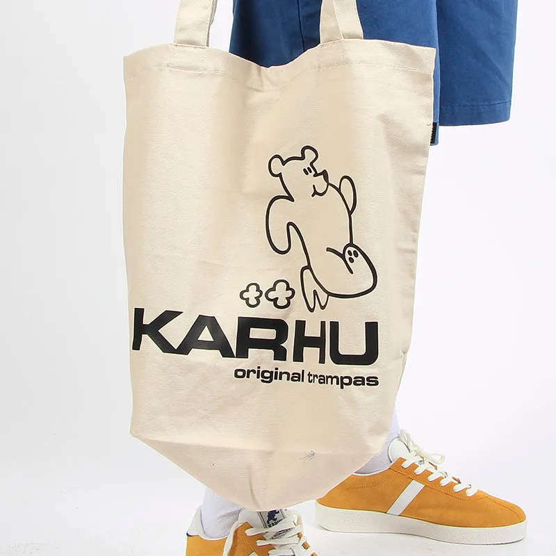 Karhu Trampas Bear Tote Bag Lily White/Black