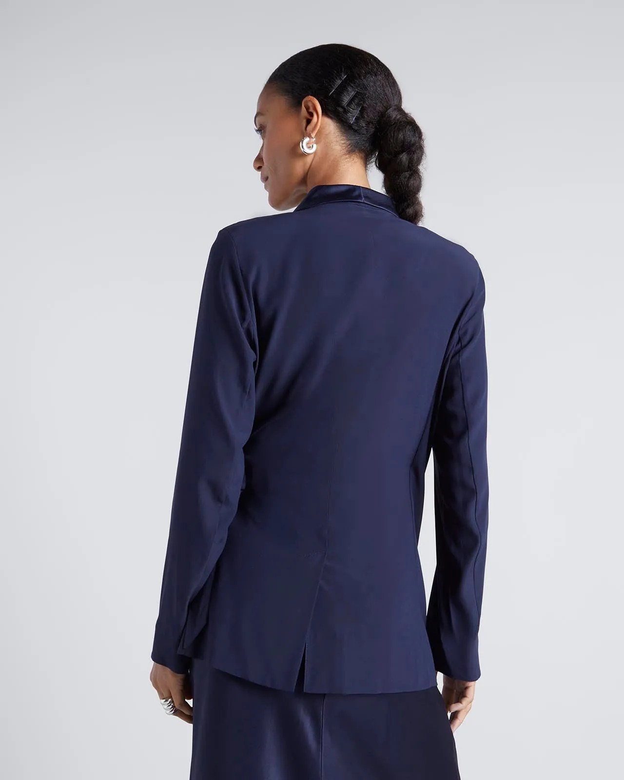 Kate Young x Splendid Silk Wrap Blazer