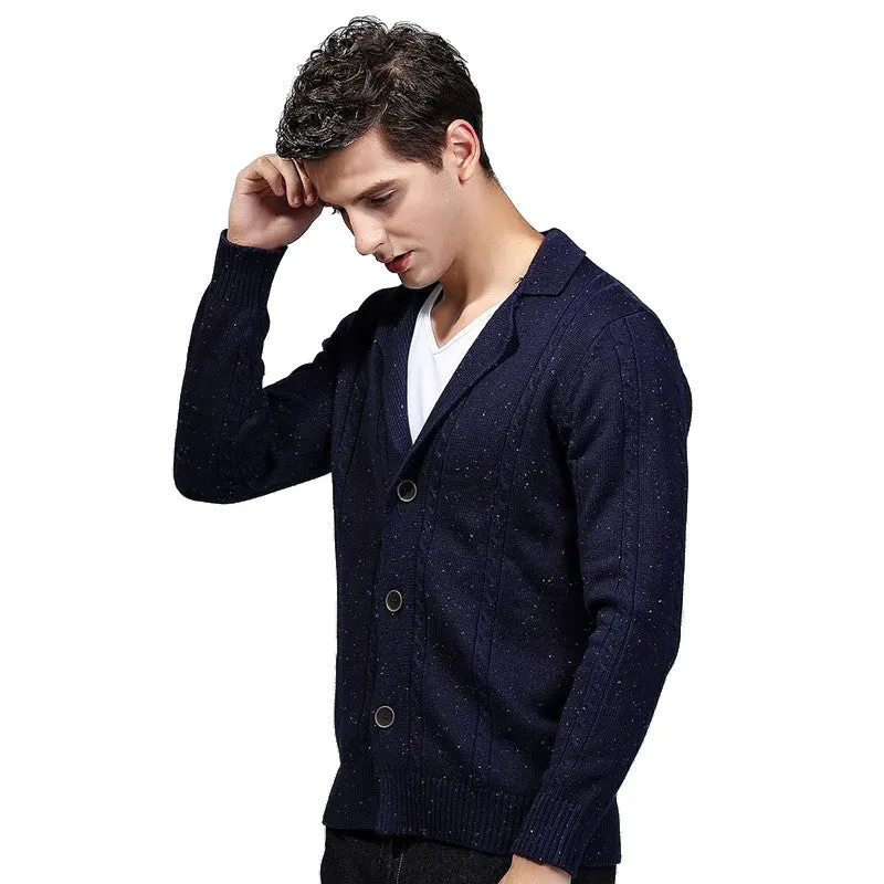 Knitted Sweatercoats Sweaters and Pullovers Cardigans Hombre Men's Casual Slim Fit Long Sleeved Sweaters PUllovers SM6