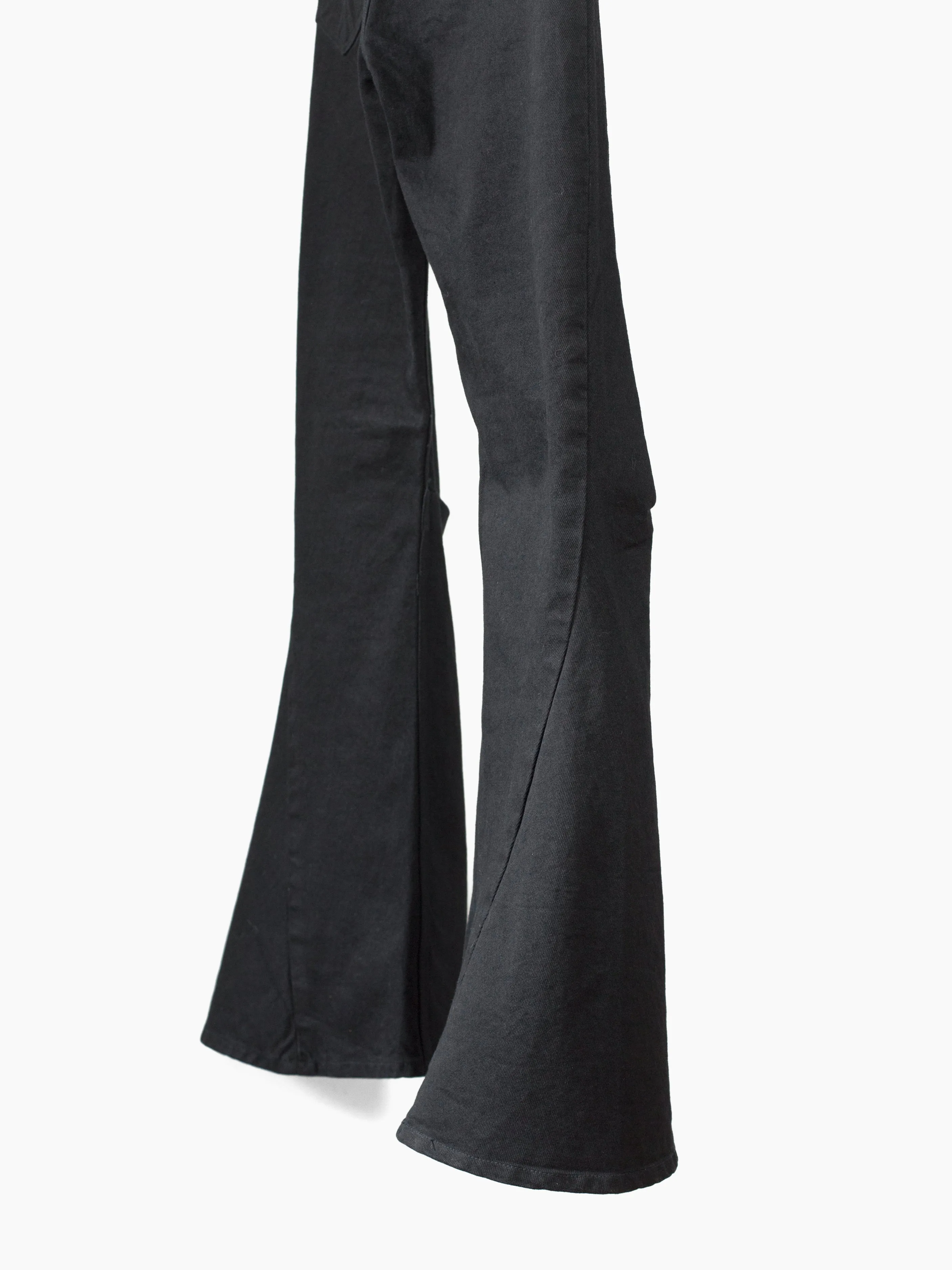 Kozaburo AW20 Black Long 3D Bootcut Jeans