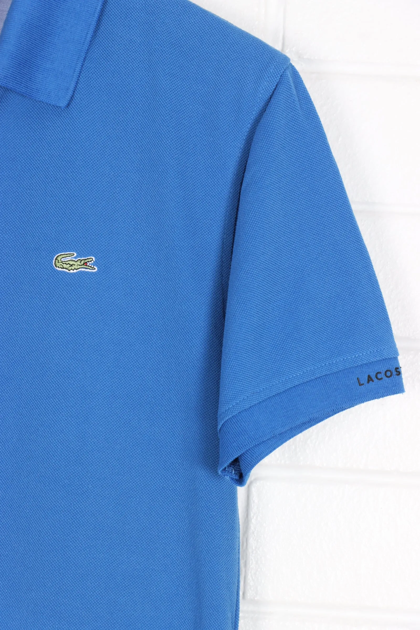 LACOSTE Blue Classic Embroidered Shirt French Made (M)