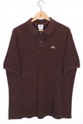 LACOSTE Chocolate Brown Classic Polo Shirt (XL)