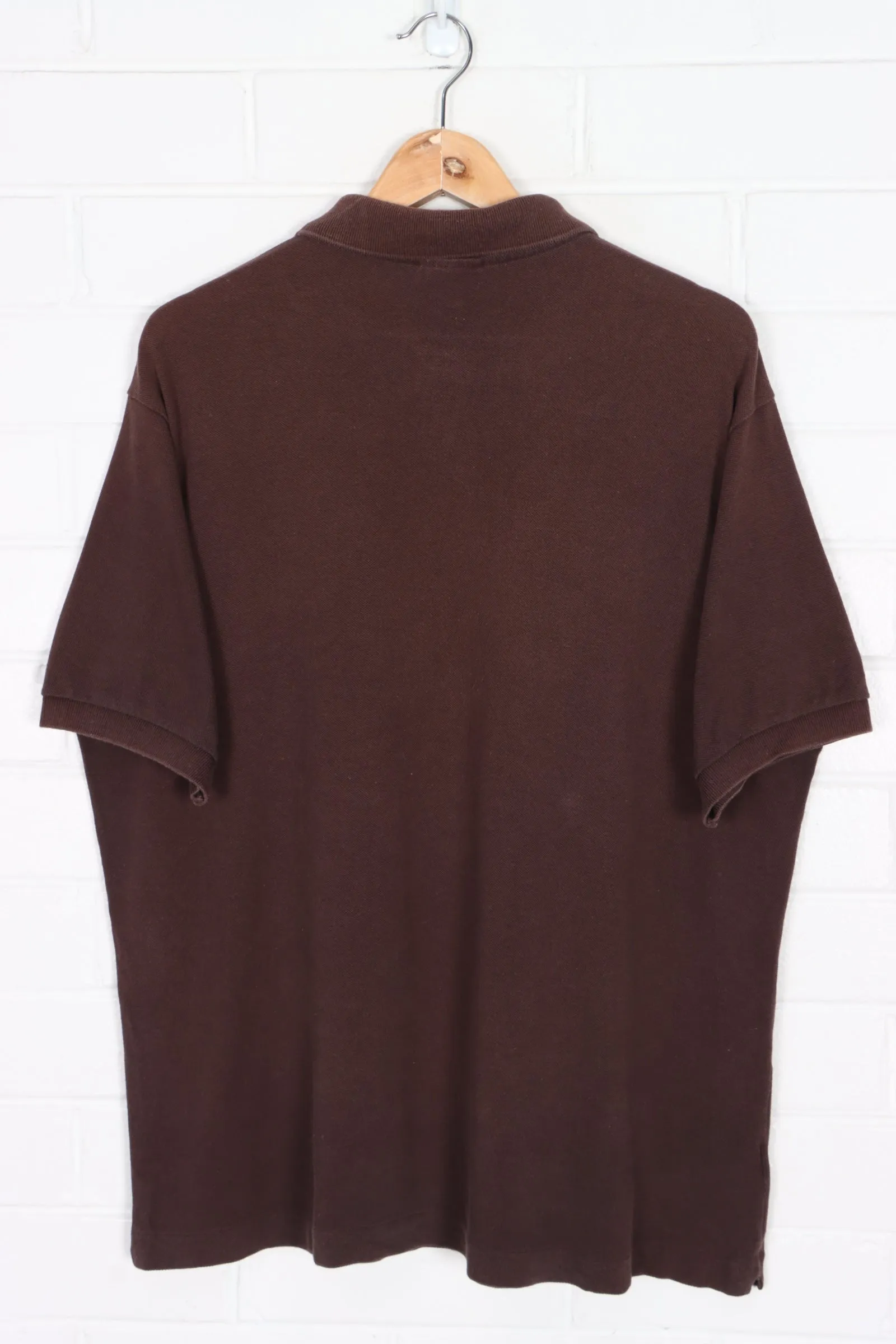 LACOSTE Chocolate Brown Classic Polo Shirt (XL)