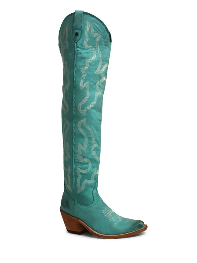 Liberty Black Womens Alyssa Turquoise Boots