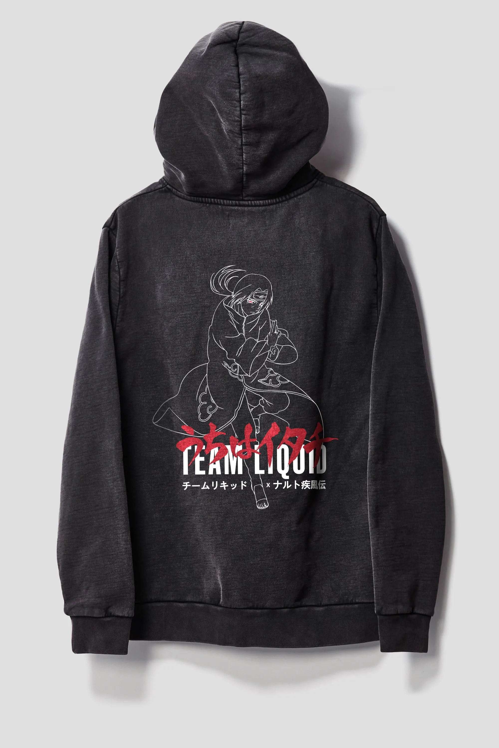 LIQUID x NARUTO ITACHI MINERAL PULLOVER HOODIE