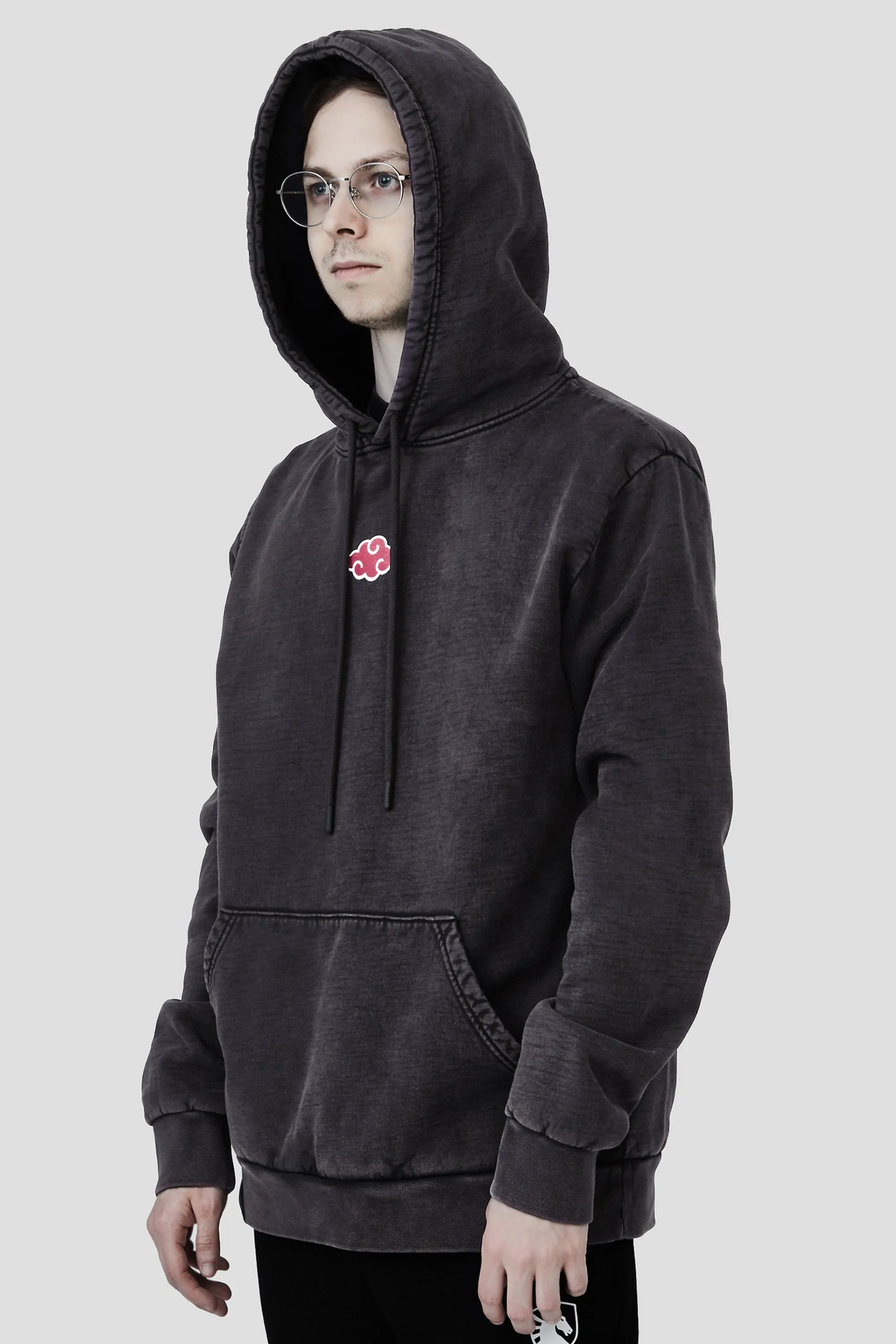 LIQUID x NARUTO ITACHI MINERAL PULLOVER HOODIE