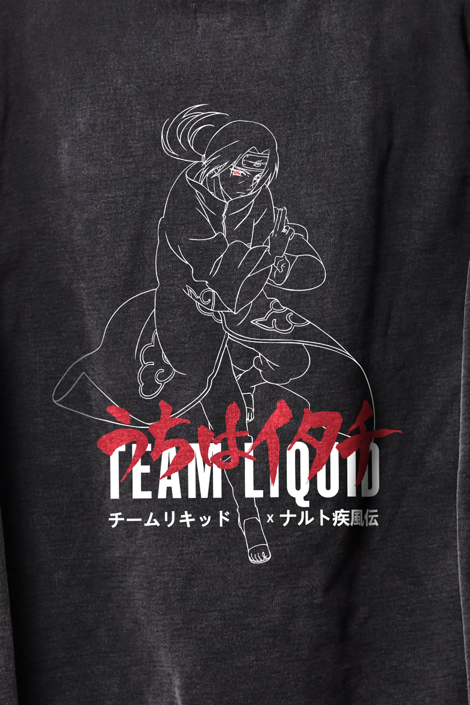 LIQUID x NARUTO ITACHI MINERAL PULLOVER HOODIE