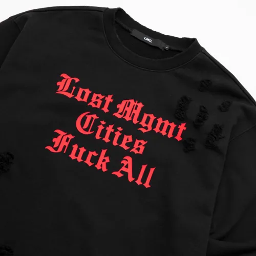 LMC  |Unisex Street Style Long Sleeves Logo Sweatshirts