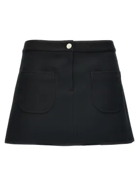 Logo Twill Skirt Skirts Black