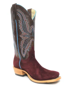 Macie Bean Womens Burgundy Suede Boots