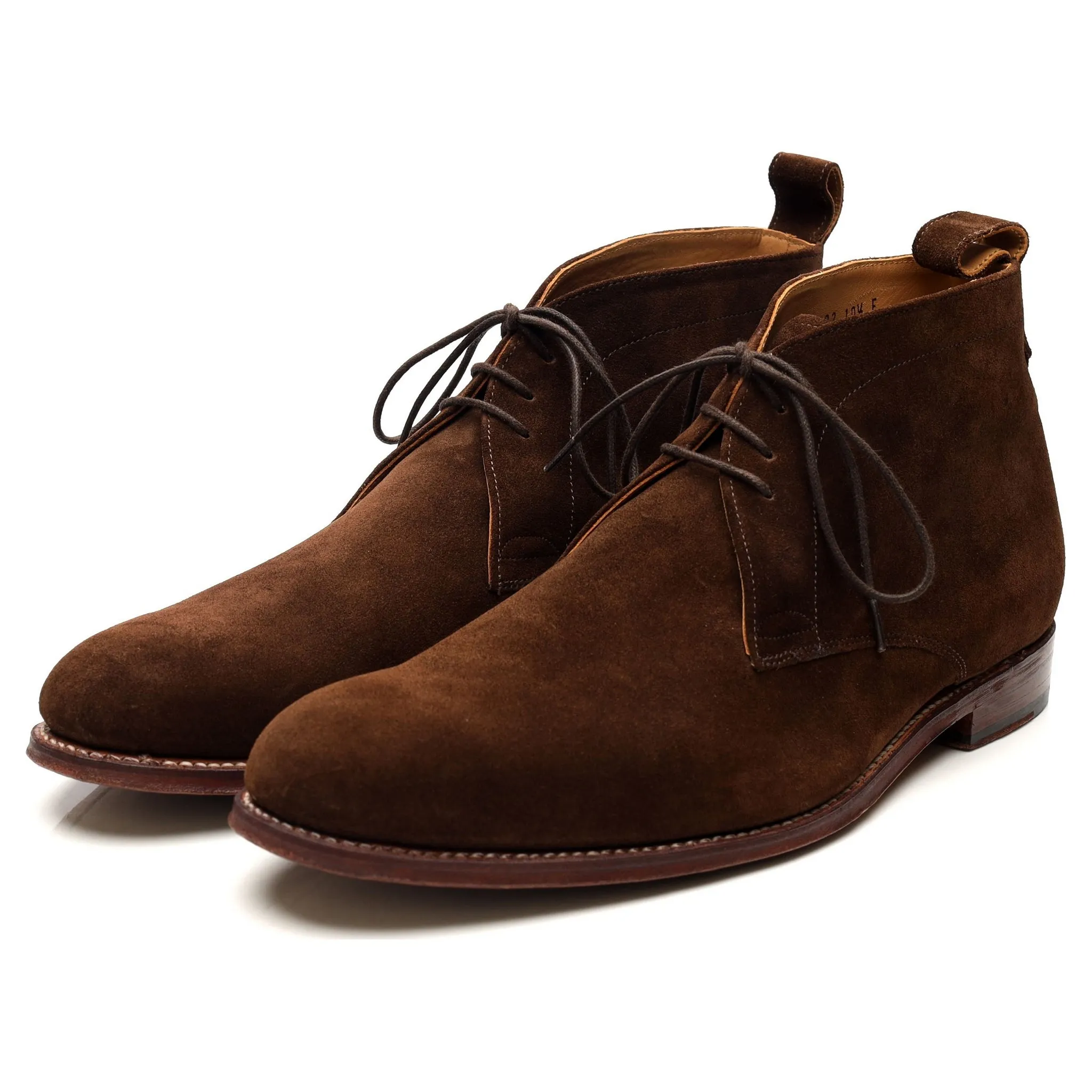 'Marcus' Dark Brown Suede Chukka Boots UK 10.5 F