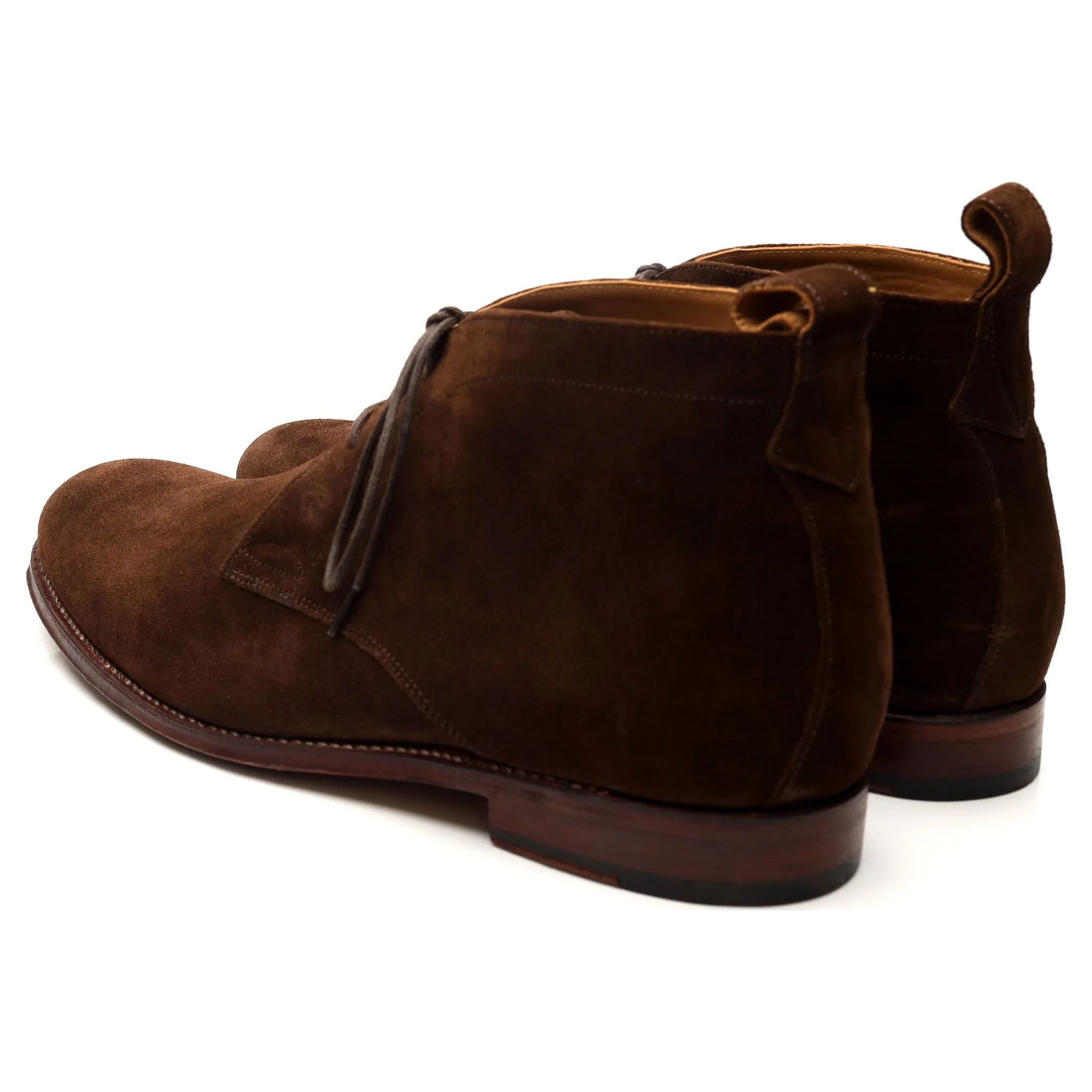 'Marcus' Dark Brown Suede Chukka Boots UK 10.5 F