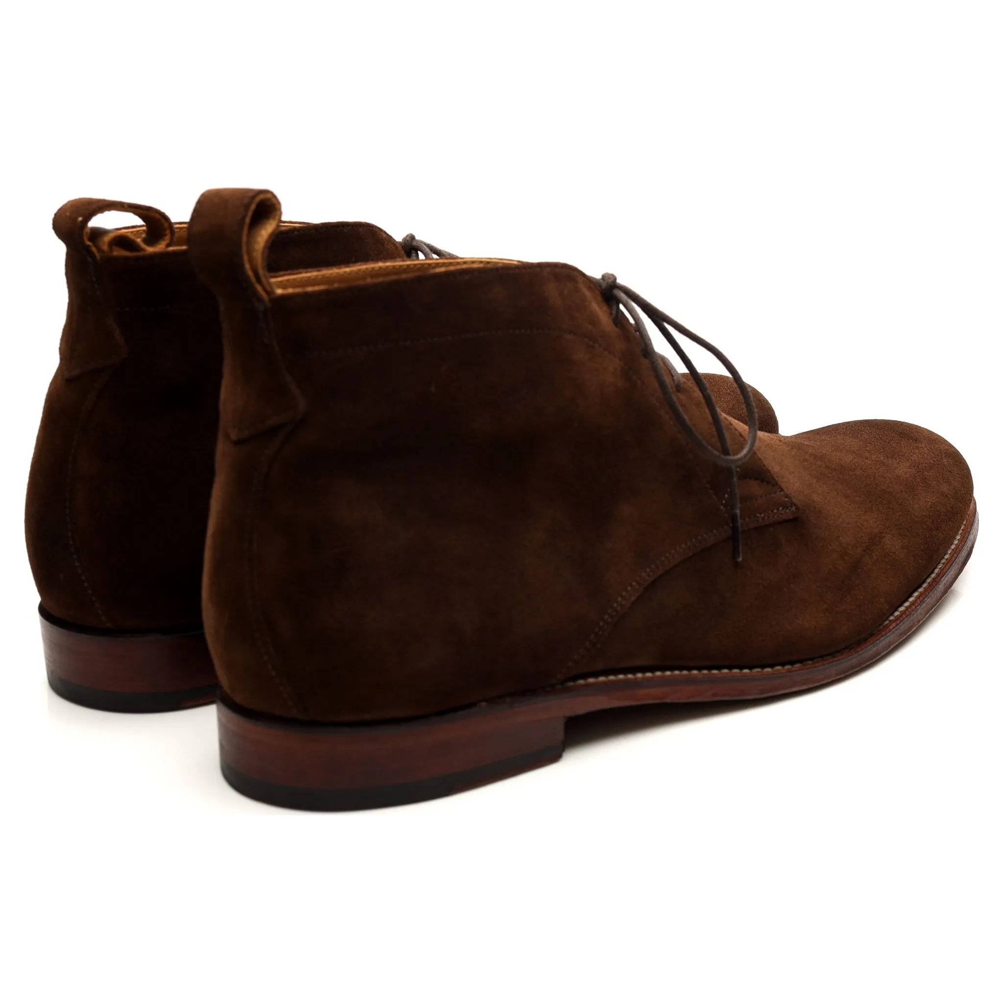 'Marcus' Dark Brown Suede Chukka Boots UK 10.5 F