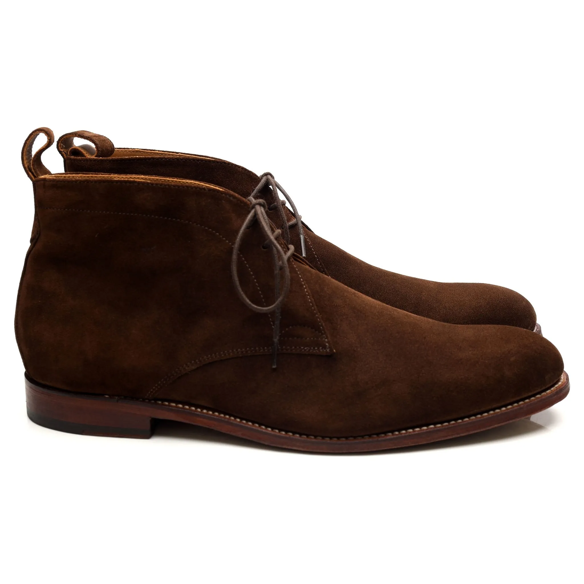 'Marcus' Dark Brown Suede Chukka Boots UK 10.5 F