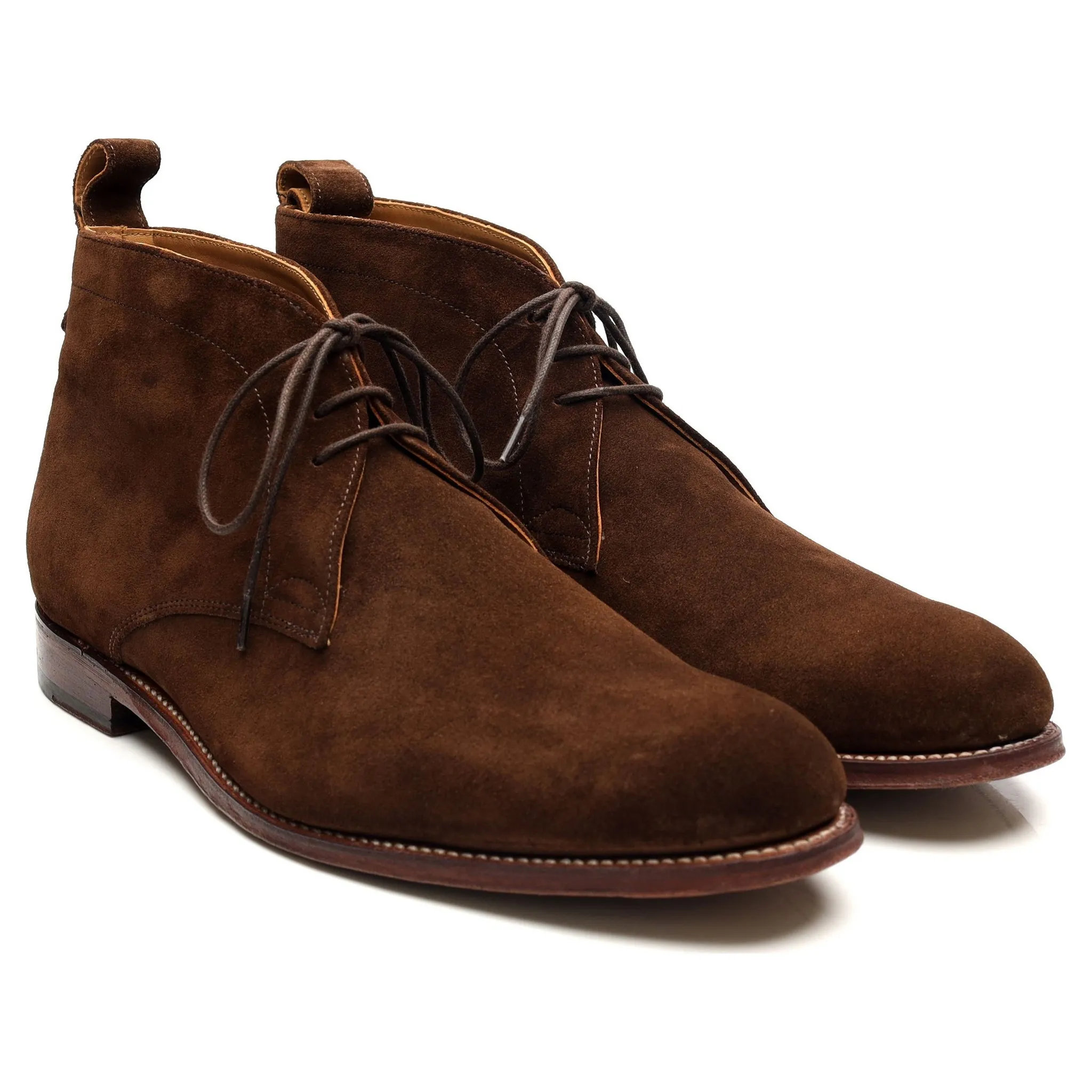 'Marcus' Dark Brown Suede Chukka Boots UK 10.5 F