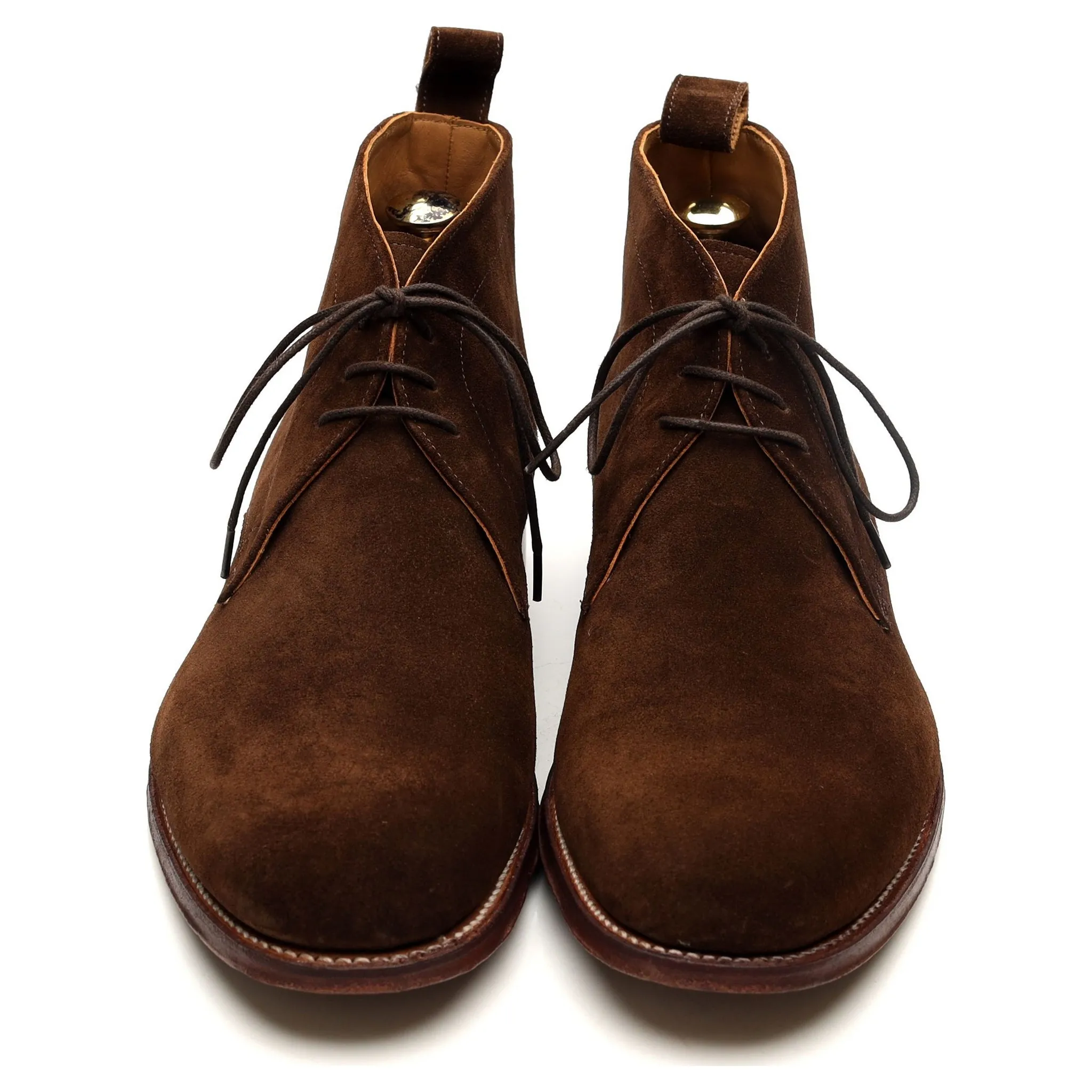 'Marcus' Dark Brown Suede Chukka Boots UK 10.5 F