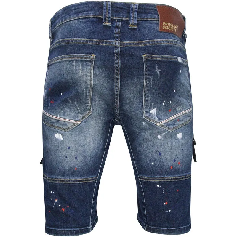 Men's 24K Gold Denim Shorts