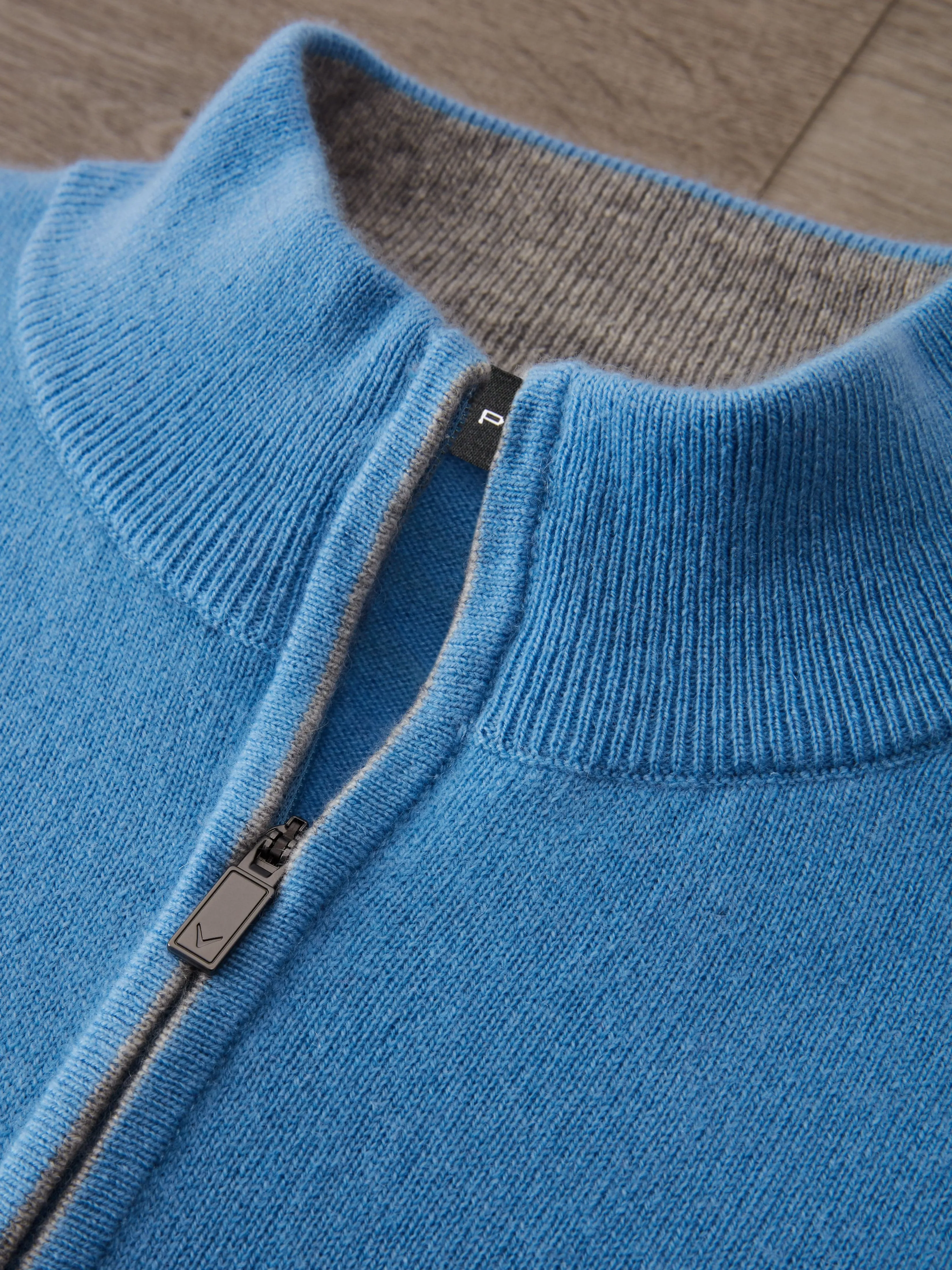 Mens Premium Cashmere 1/4-Zip Golf Sweater